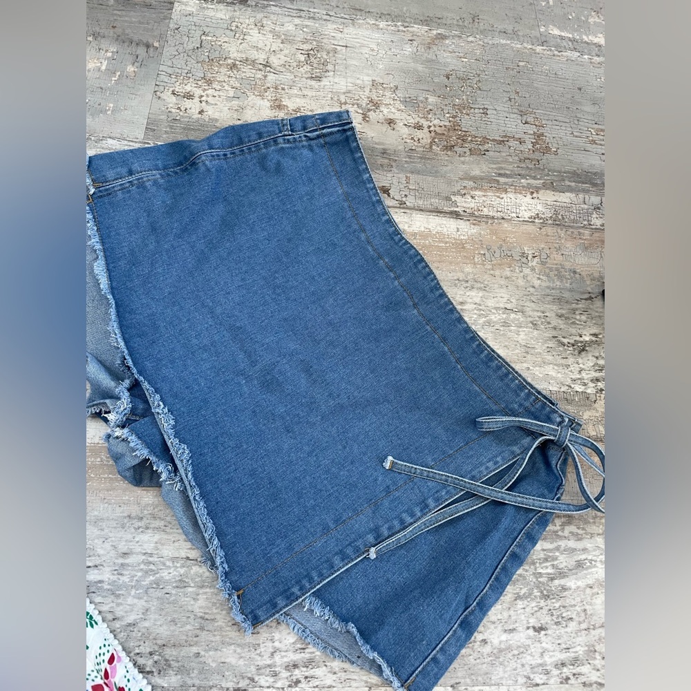 NWOT SHEIN Curve Denim Wrap Skort